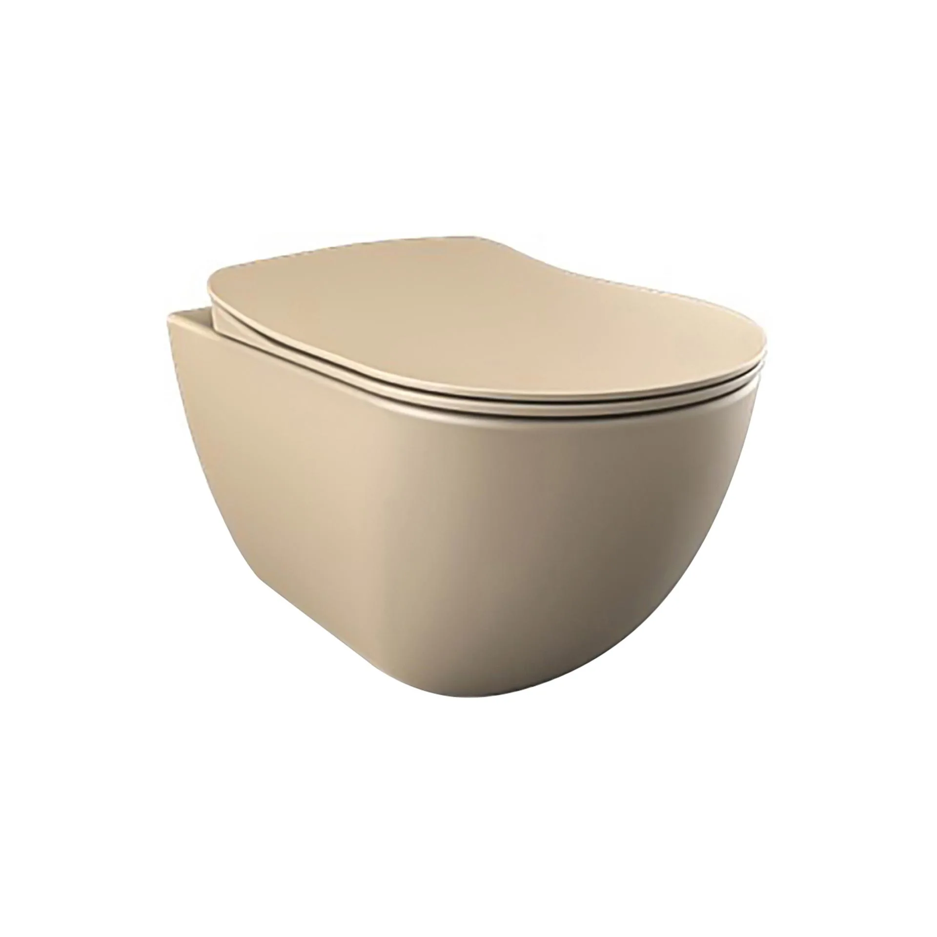 Wc randloos met bidet | LONI | Mat cappucino