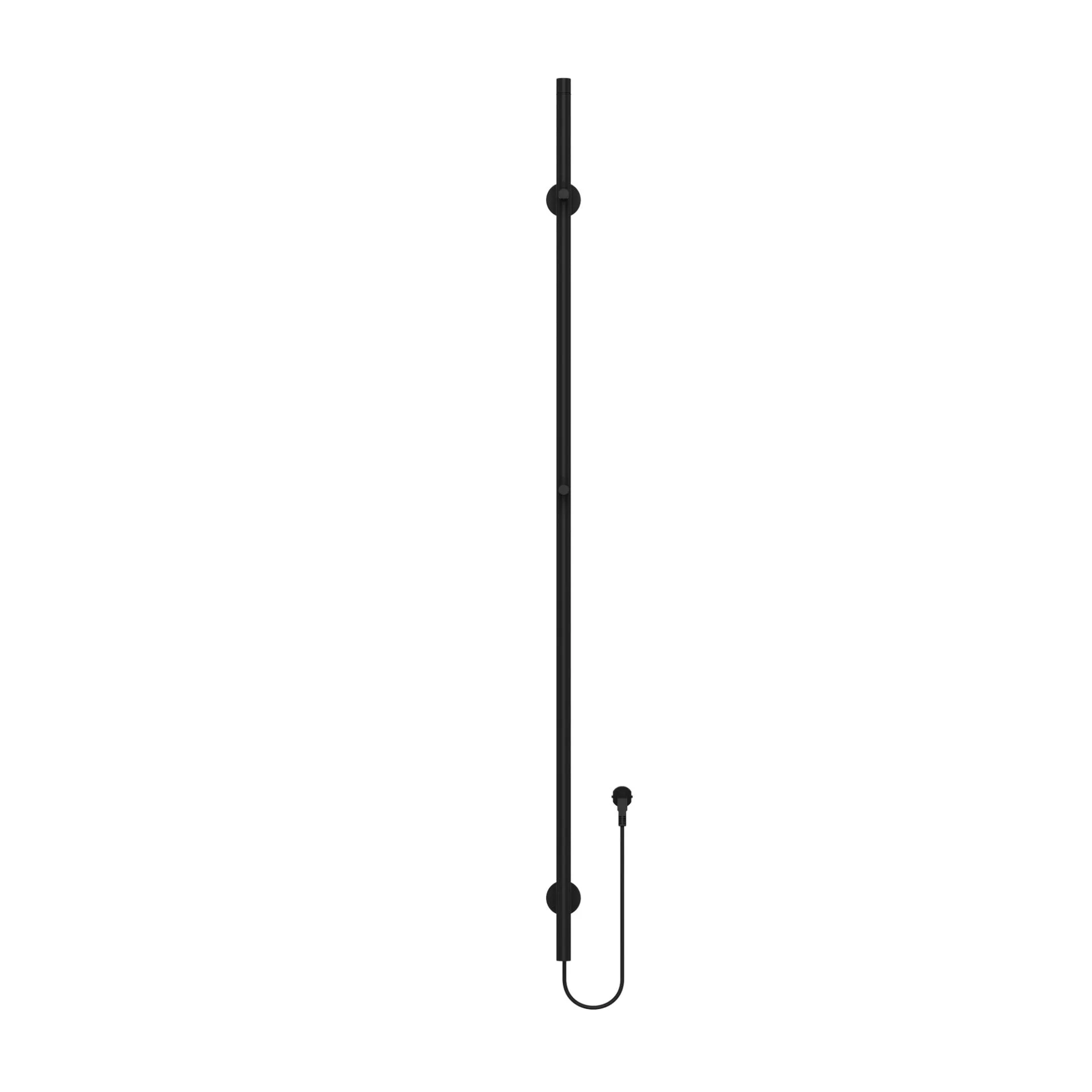 ENKEL STAAFHANDDOEK RADIATOR ELEKTRISCH | Mat zwart 150x12,7 cm