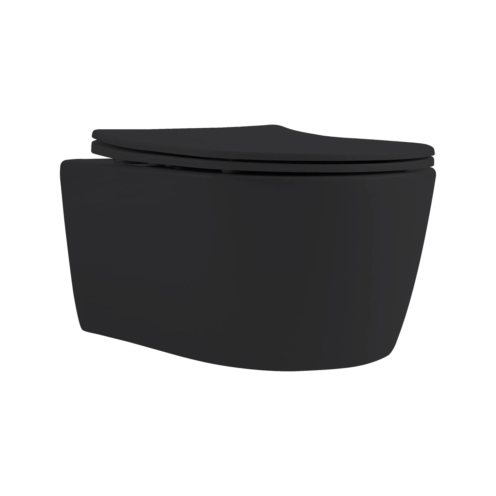 Wc randloos zonder bidet | LONI | Mat zwart inclusief zitting