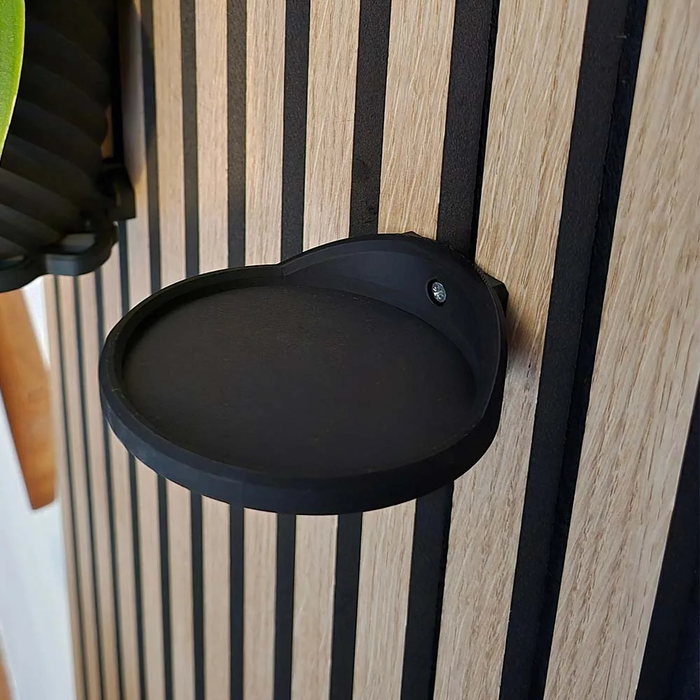 Aku WallClip Wandplank Rond Medium Zwart