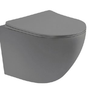 Kayvit Hangtoilet Mat Grijs | Softclose | Quickrelease | Randloos (met bril)
