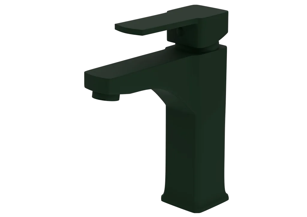 Wastafelkraan CUBIC | GROEN | inclusief aansluitslangen