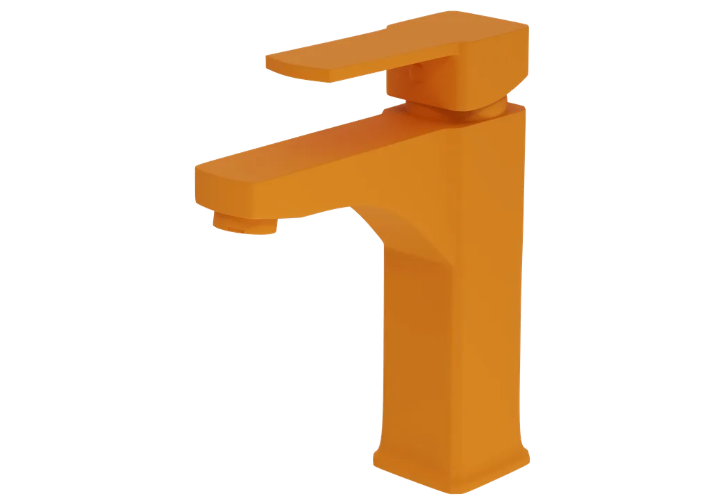 Wastafelkraan CUBIC | ORANGE | inclusief aansluitslangen