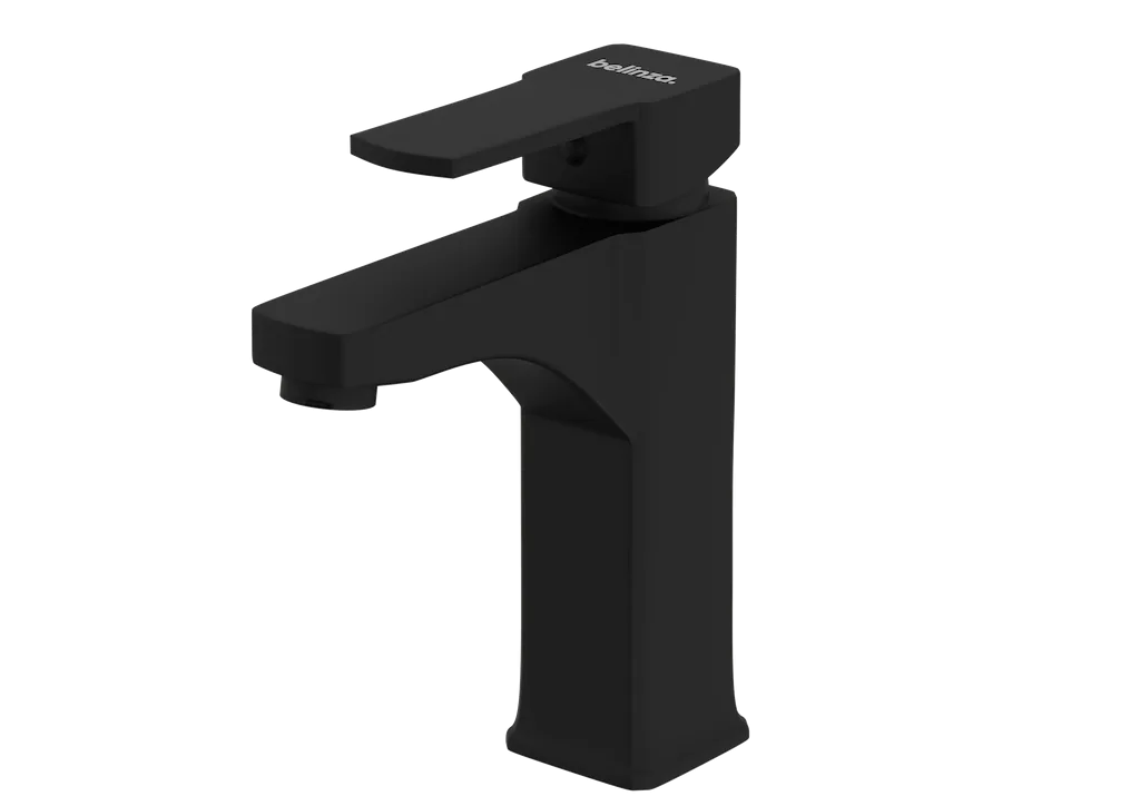 Wastafelkraan CUBIC | ZWART | inclusief aansluitslangen