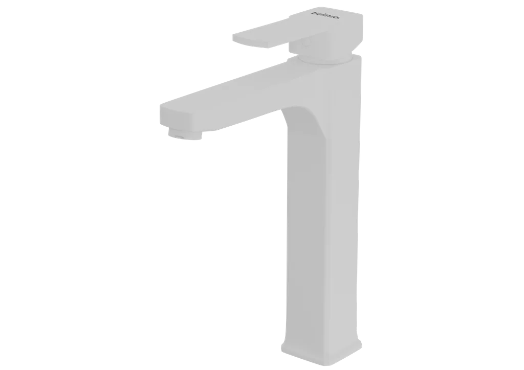 Fonteinkraan CUBIC | WIT | inclusief aansluitslangen