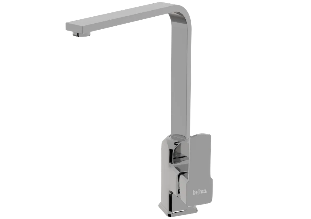 Keukenkraan CUBIC | CHROME | inclusief aansluitslangen