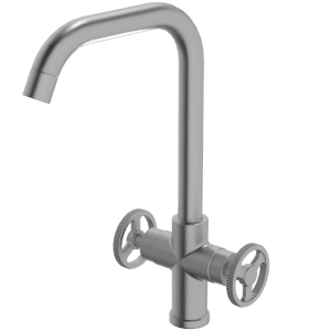Keukenkraan NORM | GEBORSTELD ALUMINIUM | inclusief aansluitslangen