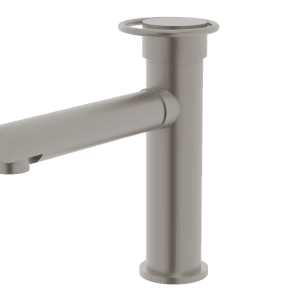 Wastafelkraan LINA | GEBORSTELD ALUMINIUM | inclusief aansluitslangen