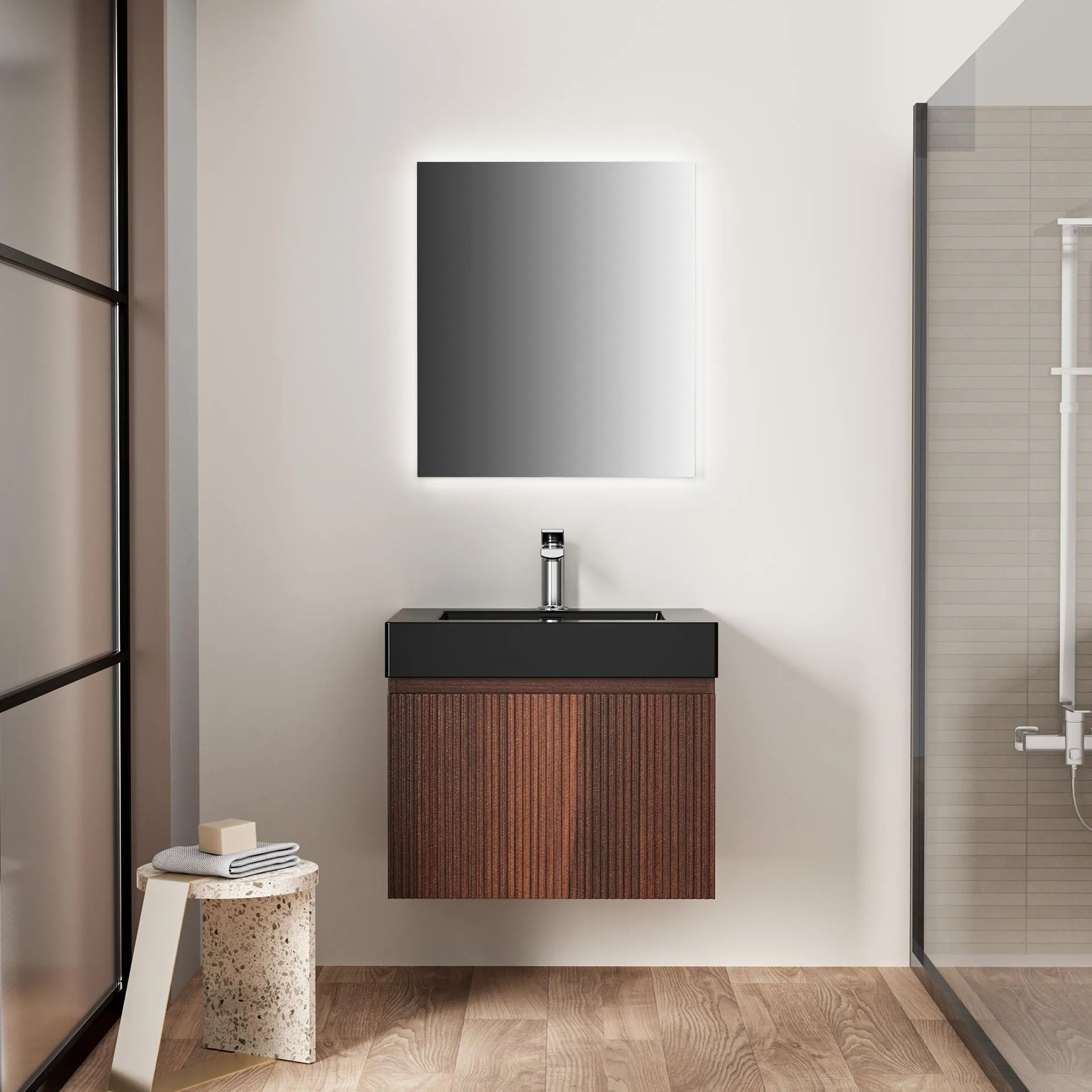 ELA | Badkamermeubel | Wengé 60cm