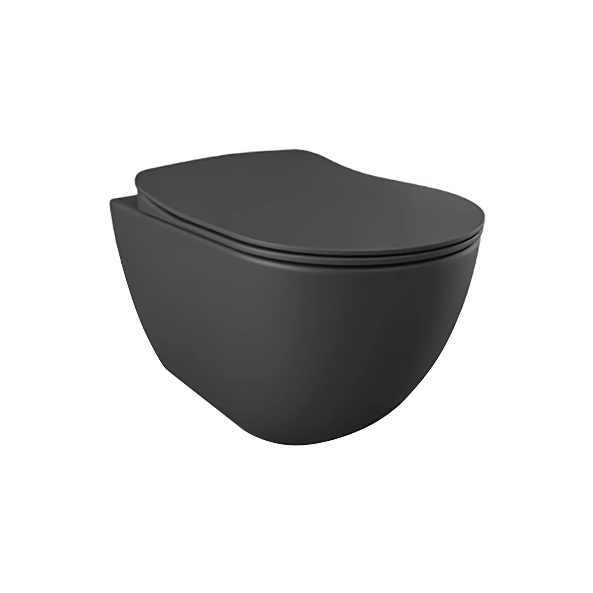 Wc randloos met bidet | Mat antraciet