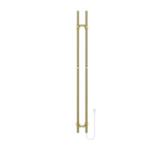 DUBBEL STAAFHANDDOEK RADIATOR ELEKTRISCH | Geborsteld goud 150x17 cm
