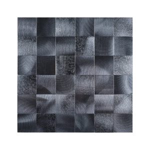 Zelfklevende Mozaïek Steenstrip Blok Vierkant GunMetal