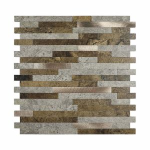 Zelfklevende Mozaïek Steenstrip Koper Taupe