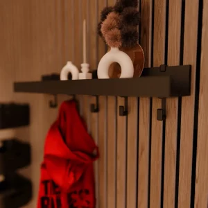 Aku WallClip Wandplank met Wandhaken Medium Zwart