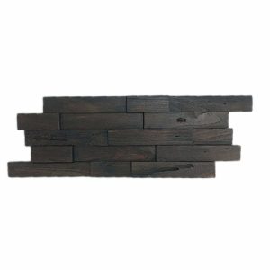 Houtstrip Teakhout Plank Interlock Buru Burnt Natuurlijk Zwart/Bruin OUTLET