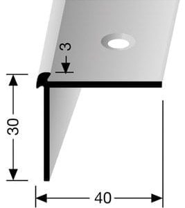 Buitenhoekprofiel voor PVC/Natuursteen Panelen Edelstaal Voorgeboord