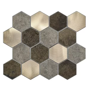 Zelfklevende Mozaïek Steenstrip Koper Large