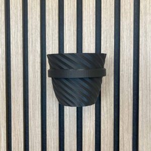 Aku WallClip Set Plantenbeugel met Plantenpot Medium Zwart