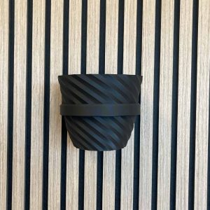 Aku WallClip Set Plantenbeugel met Plantenpot Groot Zwart