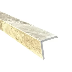 Hoekprofiel Zelfklevende Tegels en SPC Wandpanelen Yuba Stone Mat Greige Taupe