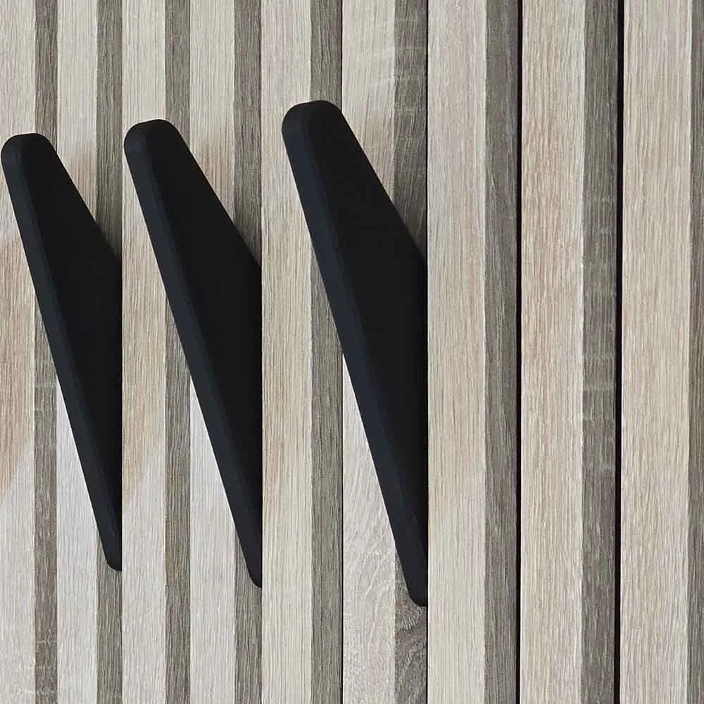 Aku WallClip Wandhaken Zwart - Set van 3