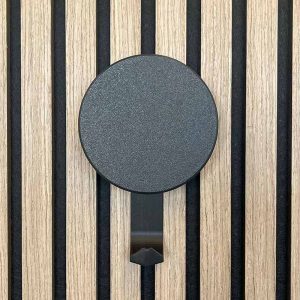 Aku WallClip Set Wandhaak met Wandknop Groot Zwart