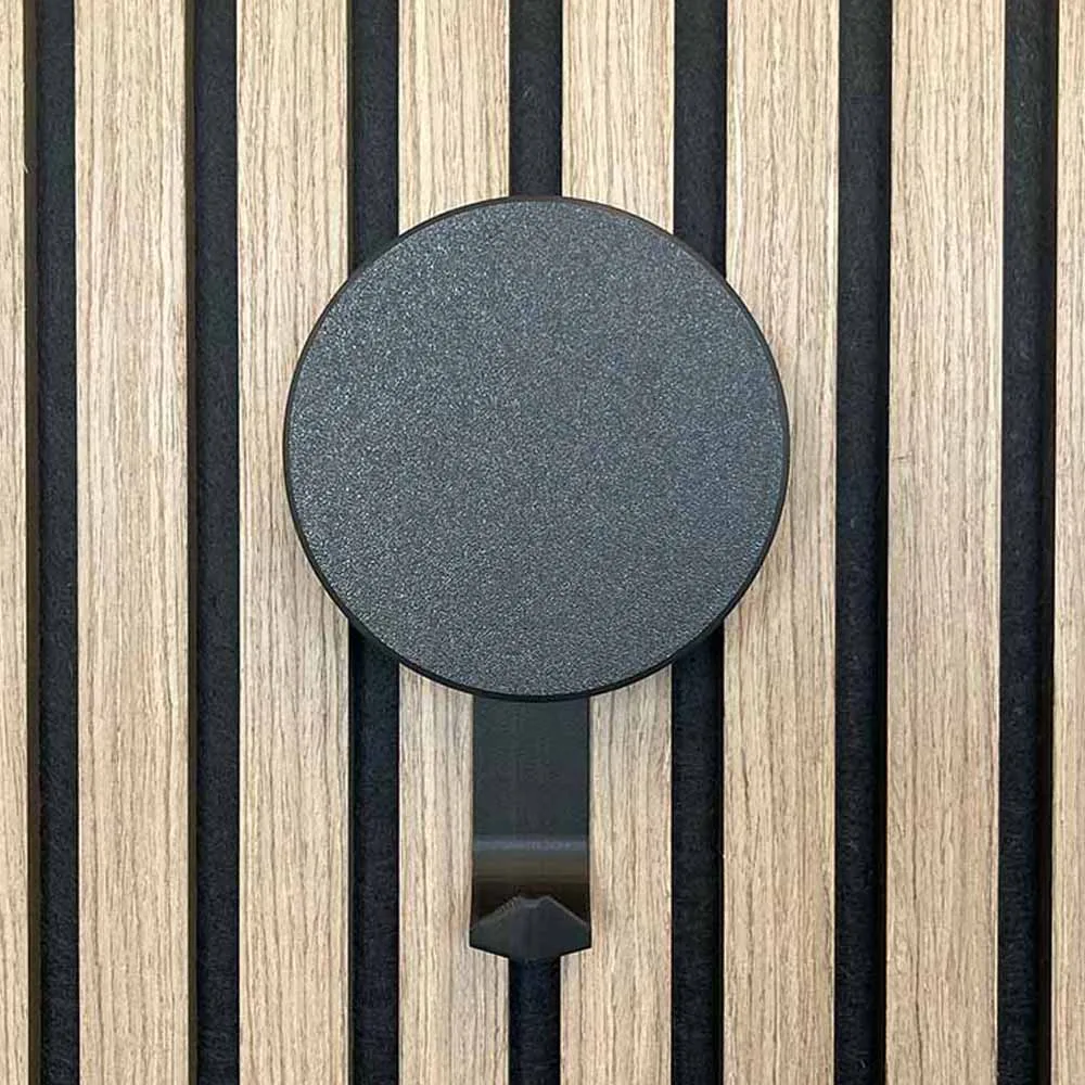 Aku WallClip Set Wandhaak met Wandknop Groot Zwart