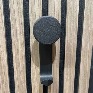 Aku WallClip Set Wandhaak met Wandknop Klein Zwart