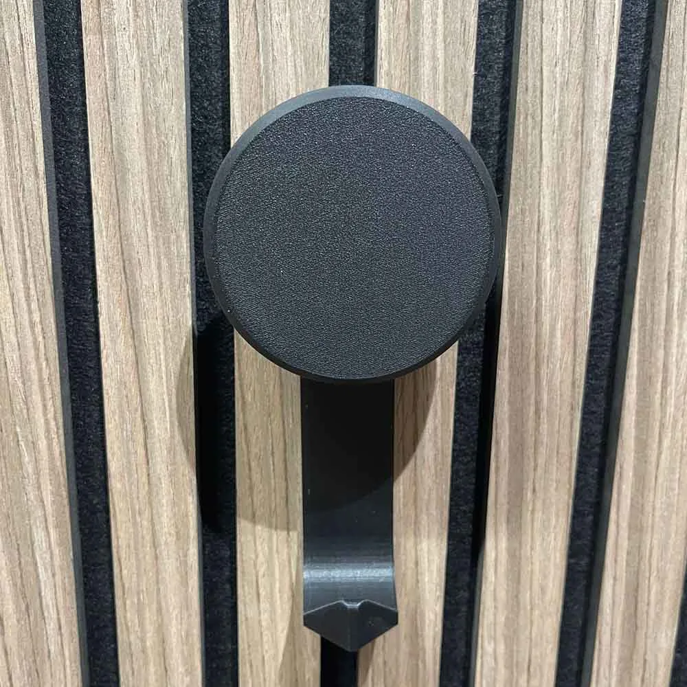 Aku WallClip Set Wandhaak met Wandknop Medium Zwart