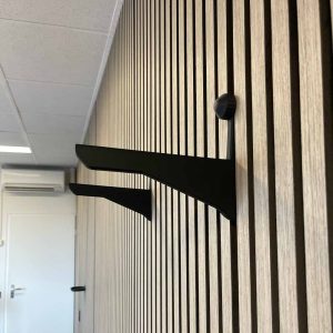 Aku WallClip Wandplank Houders Zwart - Set van 2