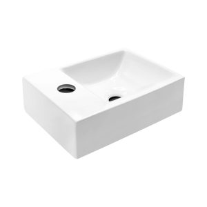 TOILETFONTEIN | WIT | Kraangat links 30,5x19x10,5 cm