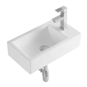 TOILETFONTEIN | WIT | Kraangat rechts 45,5x25,5x12 cm - KAYVIT