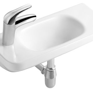 TOILETFONTEIN | WIT | Kraangat links  50x22x11 cm KAYVIT