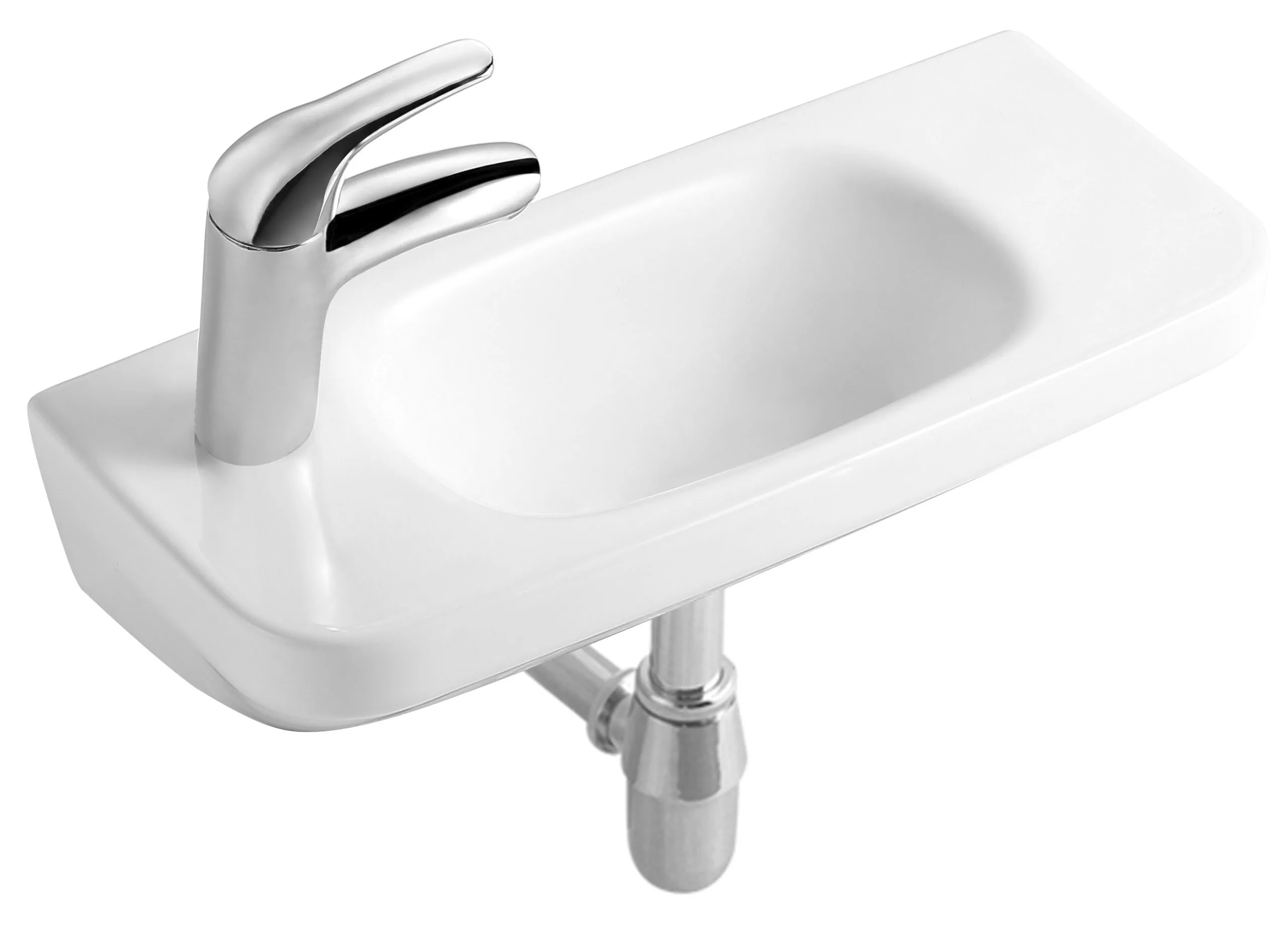 TOILETFONTEIN | WIT | Kraangat links 50x22x11 cm