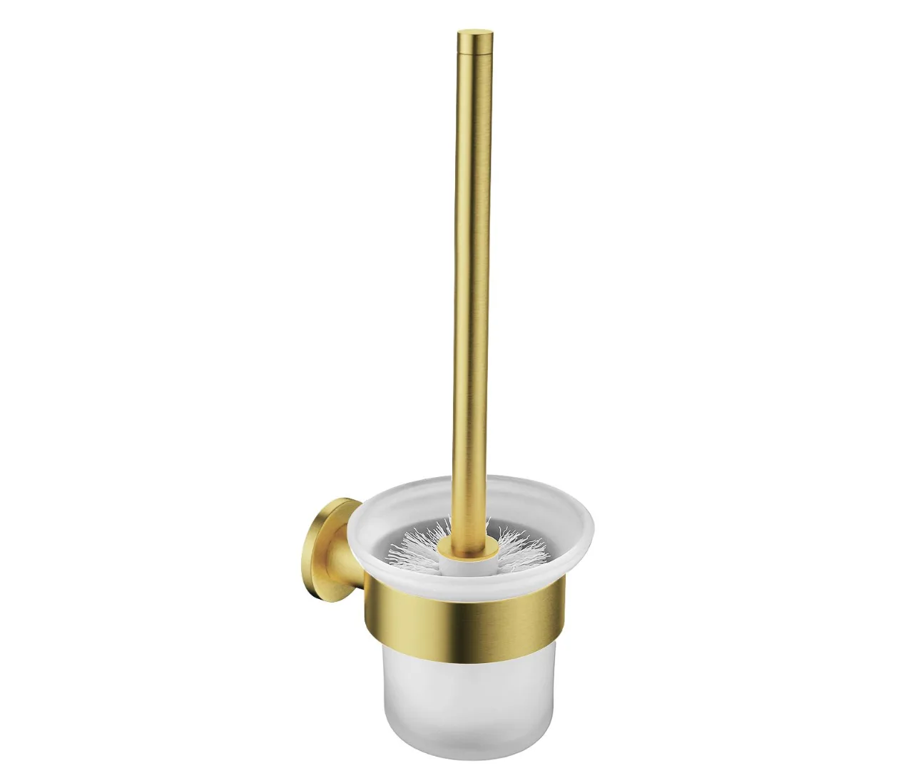 Toiletborstel houder | RONDO | GEBORSTELD GOUD