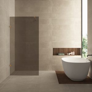 Less inloopdouche 900 x 2000 x 8 mm nano vintage brons glas/geborsteld brons koper