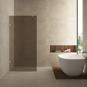 Less inloopdouche 1000 x 2000 x 8 mm nano vintage brons glas/geborsteld staal