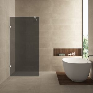 Less inloopdouche 900 x 2000 x 8 mm nano rookglas glas/mat wit