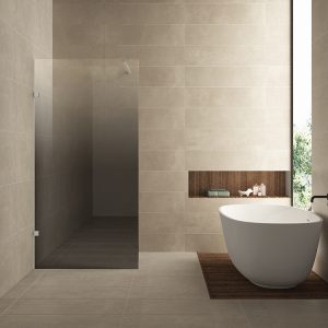 Less inloopdouche links 1000 x 2000 x 8 mm nano spiegelrook- naar helder glas/chroom