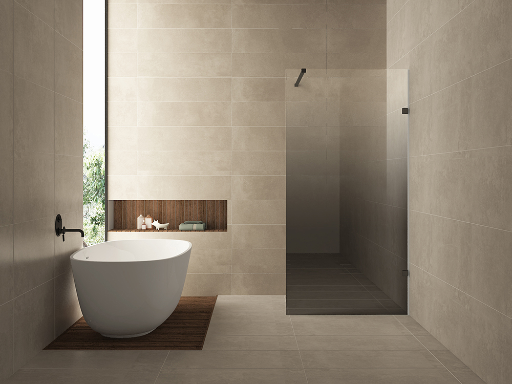 Less inloopdouche rechts 800 x 2000 x 8 mm nano spiegelrook- naar helder glas/mat zwart