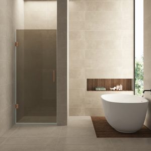 Less nisdeur 700 x 2000 x 8 mm nano vintage brons glas/geborsteld brons koper