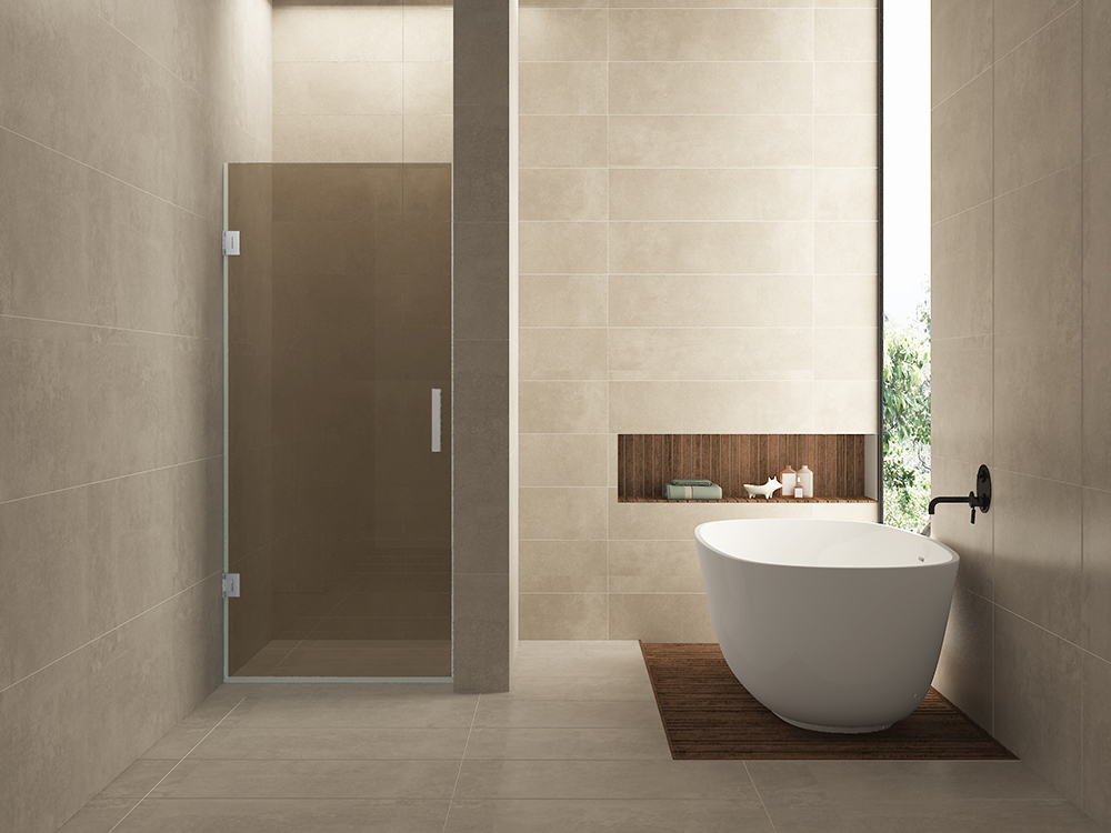 Less nisdeur 800 x 2000 x 8 mm nano vintage brons glas/chroom