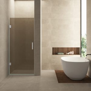 Less nisdeur 800 x 2000 x 8 mm nano vintage brons glas/geborsteld staal