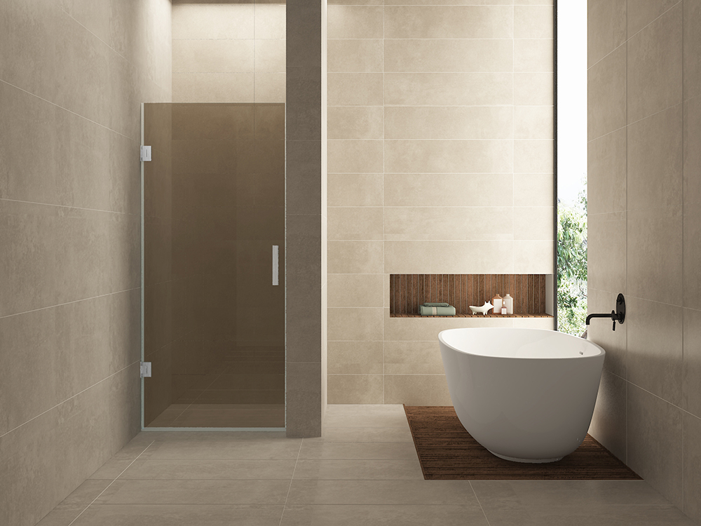 Less nisdeur 800 x 2000 x 8 mm nano vintage brons glas/geborsteld staal