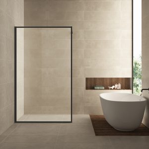 Square inloopdouche 1000 x 2000 x 10 mm nano helder glas/mat zwart