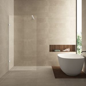 Less inloopdouche 1200 x 2000 x 8 mm nano helder glas/mat wit