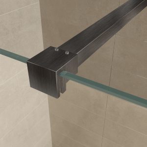 Slim profielset met stabilisatiestang 120 cm gunmetal