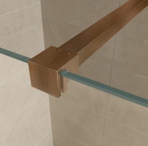 Slim profielset met stabilisatiestang 120 cm geborsteld brons koper