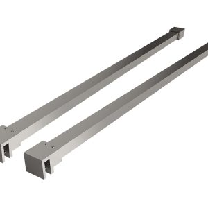 Slim set stabilisatiestangen 120 cm voor vrijstaande inloopdouches chroom