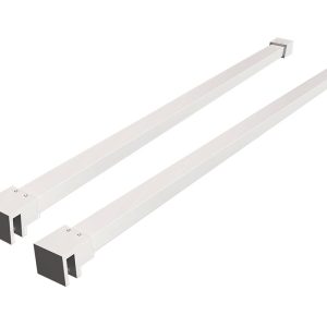Slim set stabilisatiestangen 120 cm voor vrijstaande inloopdouches mat wit